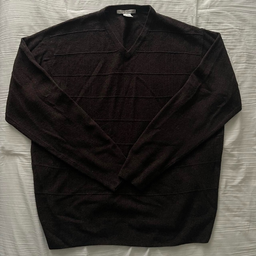 Vintage Geoffrey Beene Men's V-Neck Sweater